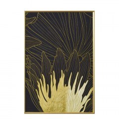 Κάδρο Σε Καμβά Coed 2 022871 51,5x71,5xH3,5cm Black-Gold