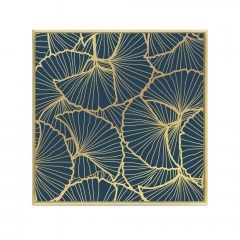 Κάδρο Σε Καμβά Lango 3 022876 51,5x51,5xH3,5cm Petrol-Gold