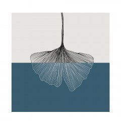 Πίνακας Σε Καμβά Fall 1 021071 40x40cm Petrol-White