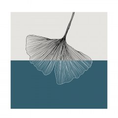 Πίνακας Σε Καμβά Fall 2 021072 40x40cm Petrol-White