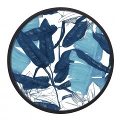Frame On Canvas Blu Round 1 60x60cm Blue-White