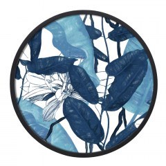 Frame On Canvas Blu Round 2 60x60cm Blue-White