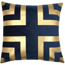 Decorative Pillow (With Stuffing) Illusion 023363 Blue-Gold BLUE-GOLD