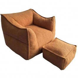 Armchair Sponge With Footrest (Set 2Pcs) 01-3387 95x102x73cm Terracotta TERRACOTTA