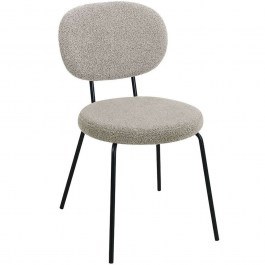 Chair Curls Amelia 03-0955 44x58x80cm Elephant-Black ELEPHANT