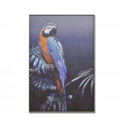 Πίνακας Καμβάς Blue Parrot 016258 82x122x5cm Multi