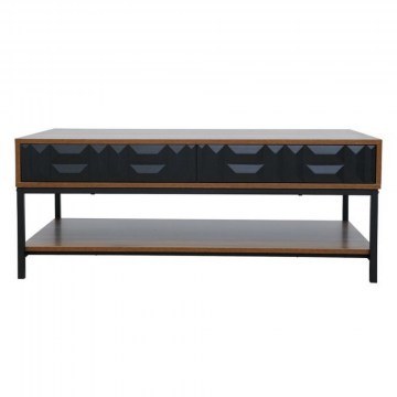 Τραπεζάκι Σαλονιού Zuma 04-1057 Με 2 Συρτάρια 111.5x60x44 Walnut-Black