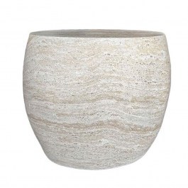 Side Table Lithos Oval 04-1223 62x43x52.5 Beige BEIGE