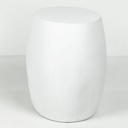 Side Table Lithos Oval 04-1232 62x43,5x53cm White WHITE