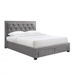 Bed Noble 09-1966 (For Mattress 160x200cm) 216.5x165x122 Dark Grey
