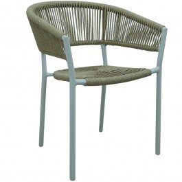 Breeze Stackable Armchair 22-0297 56x60x78cm White-Natural NATURAL