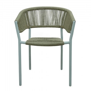 Πολυθρόνα Στοιβαζόμενη Breeze 22-0297 56x60x78cm White-Natural