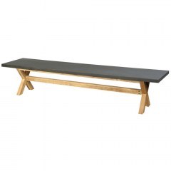 Bench Caldera 22-0272 180x40x43.5cm Cement-Natural