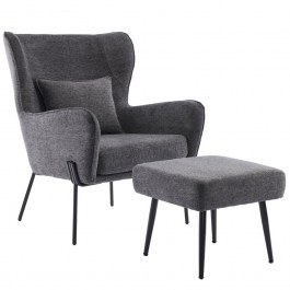 Chillout Armchair 01-3540 84x74x97.5cm Black-Grey GREY