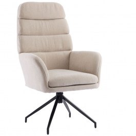 Swivel Armchair Girar 01-3536 70x69.5x113cm Beige-Black BEIGE