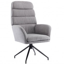 Swivel Armchair Girar 01-3535 70x69.5x113cm Black-Grey GREY