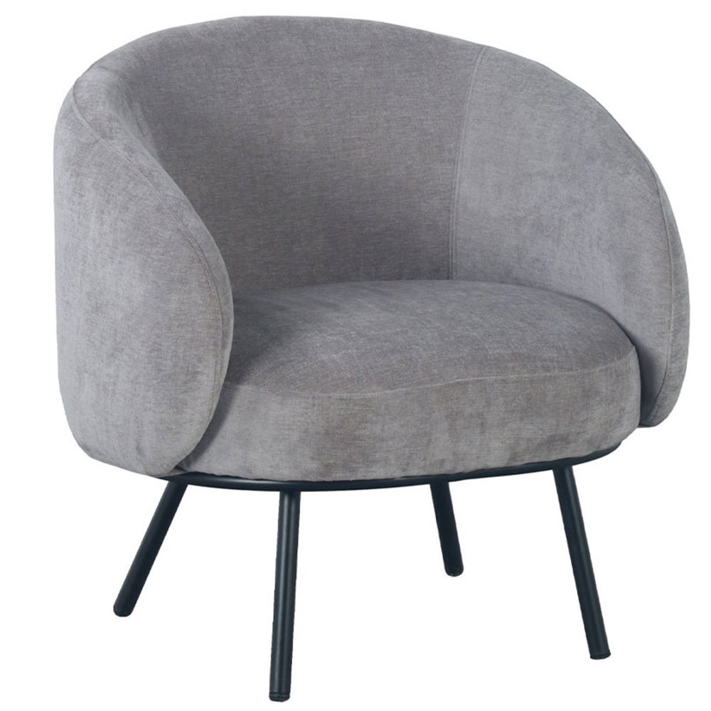 Πολυθρόνα — 74 × 68 × 74 cm — Μέταλλο,Ύφασμα · Liberta · GREY · Κωδικός designdrops-2332984