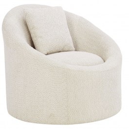 Πολυθρόνα Περιστρεφόμενη Softy 01-3573 80x80x77cm Cream CREAM