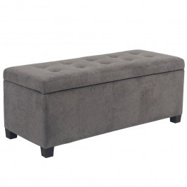 Tip Stool With Storage 16-0814 102x42x40 Grey-Black GREY