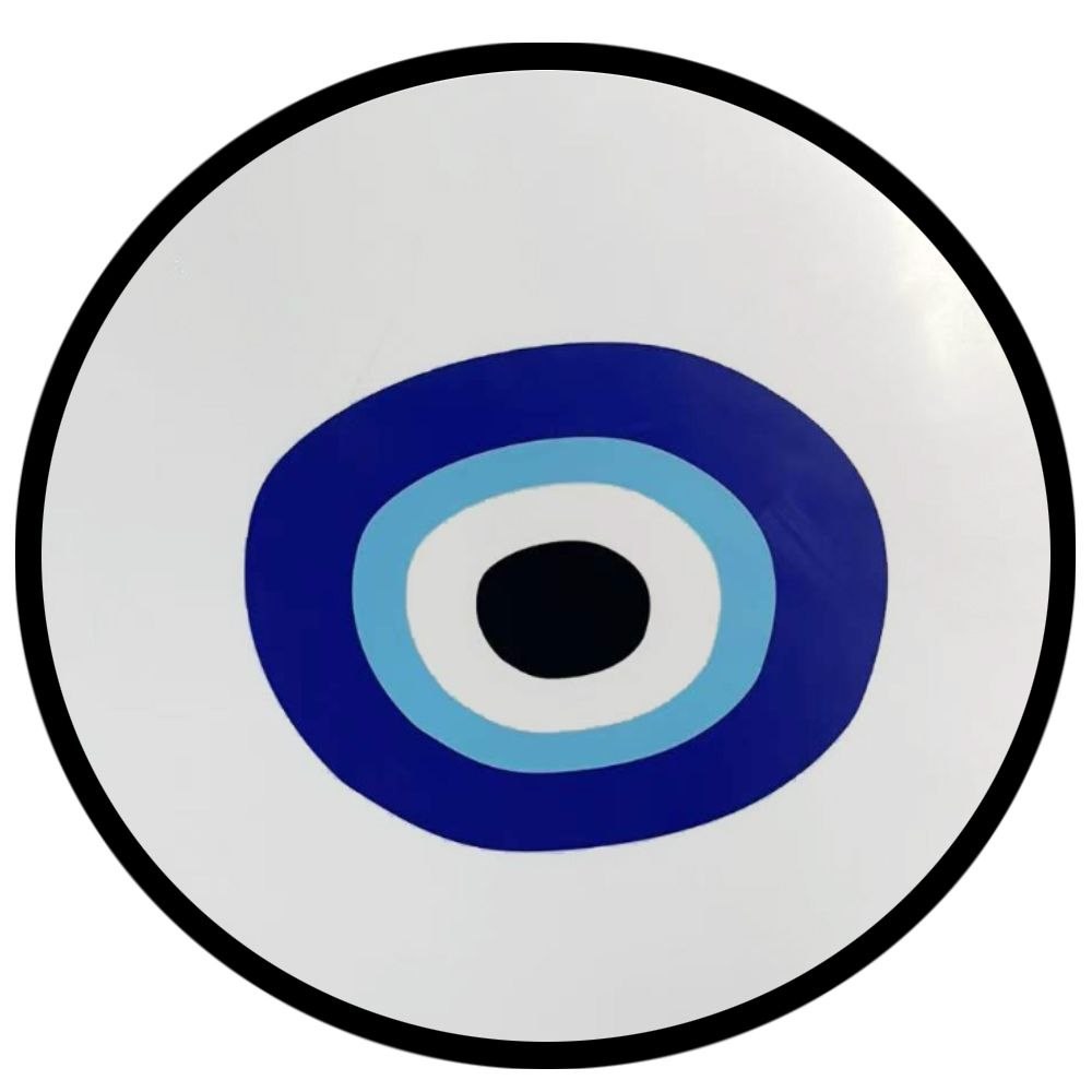Διακοσμητικός Δίσκος Blue Eyes 024376 40x40x4cm White-Blue