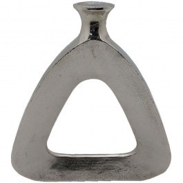 Βάζο Abstract Triagnle 029017 33x5x38cm Nickel NICKEL