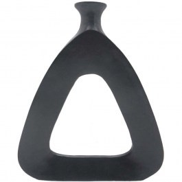 Βάζο Abstract Triagnle 028989 33x5x38cm Black BLACK