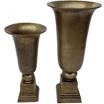 Βάζο Devi (Σετ 2Τμχ) 022160 24x24x50cm Antique Gold