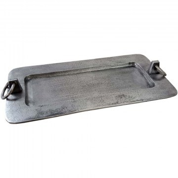 Διακοσμητικός Δίσκος Klippe 022213 50x25x6cm Antique Silver