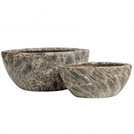 Κασπώ Gasher (Σετ 2Τμχ) 032413 46x22x20/35,5x16x14,5cm Anthracite-Beige ANTHRACITE-BEIGE