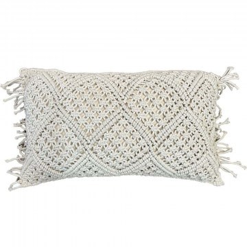 Decorative Pillow (With Stuffing) Mirai Macrame 029116 Ivory