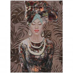 Πίνακας Καμβάς Jungle Lady 018820 76x4x100cm Multi
