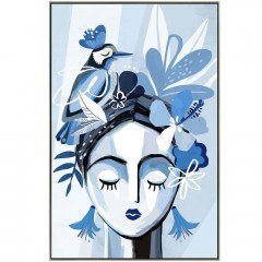 Canvas Painting Amari 022082 63x5x93cm Blue-White