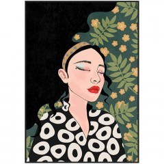 Πίνακας Καμβάς Botanical Lady 029760 50x3x70cm Multi