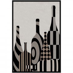 Πίνακας Καμβάς Art Bottles 029728 83x4x123cm Multi