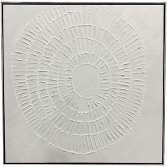 Πίνακας Καμβάς White Fingerprints 030068 80x4x80cm White