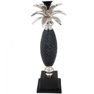 Κηροπήγιο Ananas 020949 13x13x44cm Silver-Black