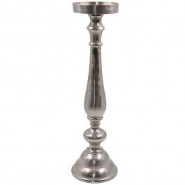 Κηροπήγιο Ionas 017612 15x15x55cm Silver SILVER
