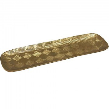 Διακοσμητικός Δίσκος Rhombus 027952 60x19x3cm Antique Gold