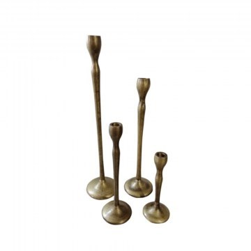 Κηροπήγια Jolie 022231 (Σετ 4τμχ) Antique Gold
