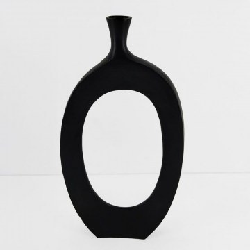 Βάζο Abstract 028985 28x5x61cm Black