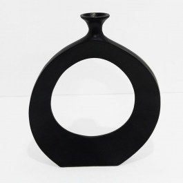 Βάζο Abstract Circle 028991 37x5x45cm Black BLACK