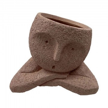 Vase Polyface 034490 18x13x15cm Terracotta