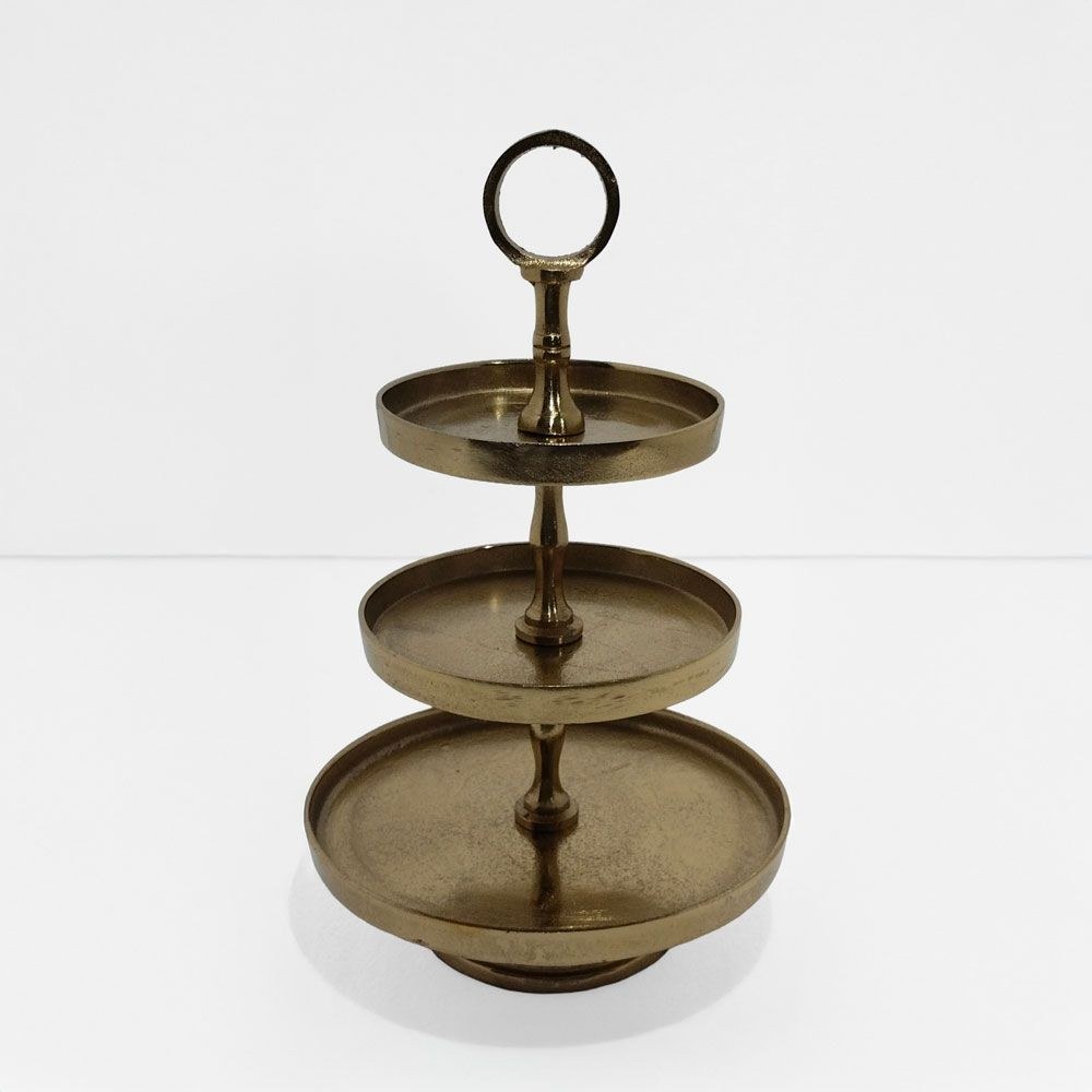 Εταζέρα Servir 3 Επιπέδων 017650 22x22x36cm Gold