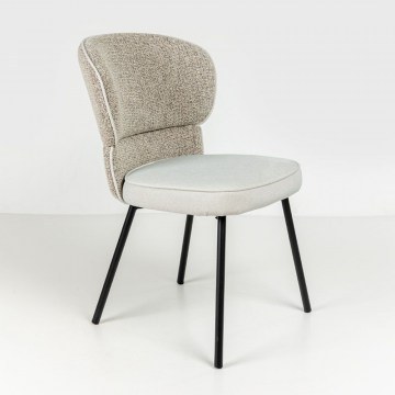 Καρέκλα Sahara 03-1147 53x61x84cm Light Grey