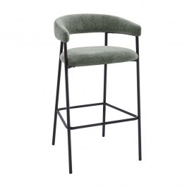 Stool Bar Eclipse 26-0080 45x46x92cm Olive Silver OLIVE