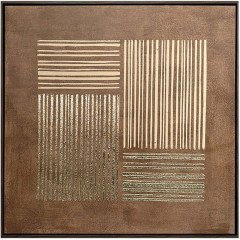 Πίνακας Καμβάς Vailo 034687 82,6x4,3x82,6cm Multi-Brown