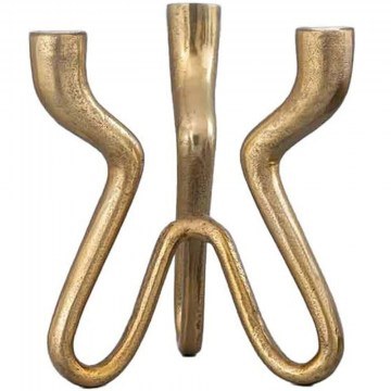 Κηροπήγιο Treppiede 034374 21x19x25cm Gold