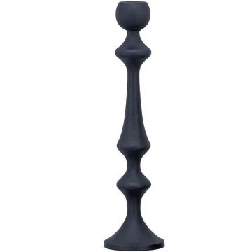 Candlestick Elegant 034377 8x8x34cm Black