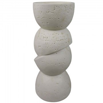 Κηροπήγιο Pharos 034624 10,5x10,5x25cm Beige