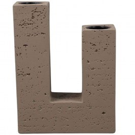 Κηροπήγιο Flux 034625 12x4x16cm Brown BROWN